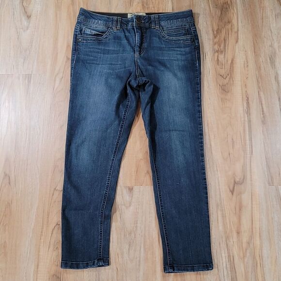💛Democracy Dark Blue Ab Technology Skinny Jeans Size 10/30 - Picture 2 of 9
